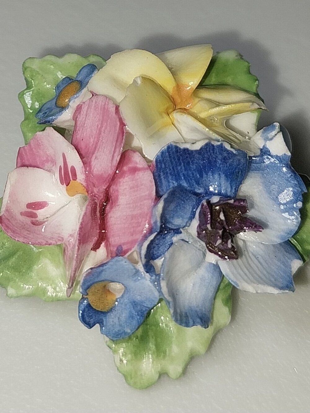 Vintage Coalbrook China Porcelain Bouquet Brooch/Pin Made in England